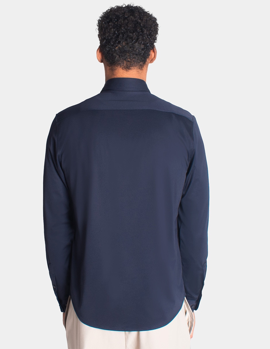 Camisa formal manga larga para hombre 2