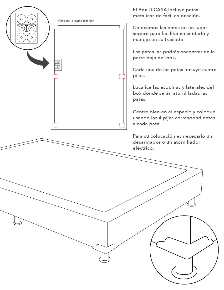Juego de colchón y box vail box restonic